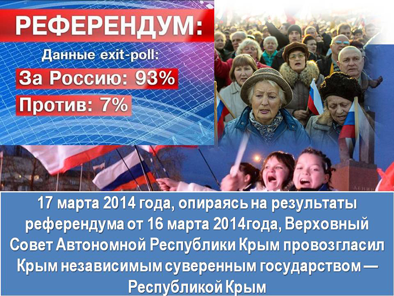 Россия референдум итоги. Итоги референдума 2014.